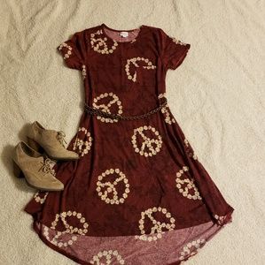 Lularoe Peace Sign Carly UNICORN